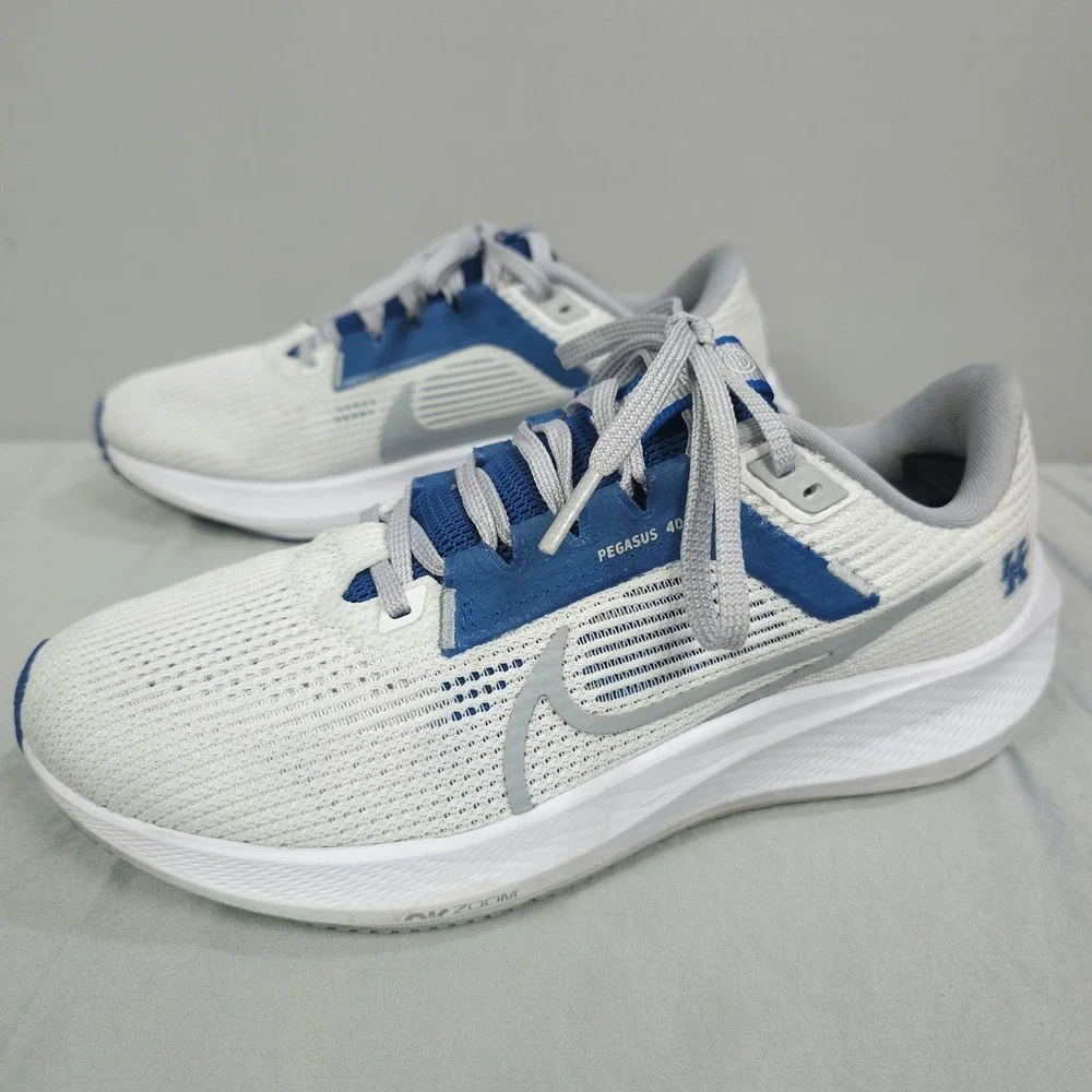 Nike Pegasus 40 Kentucky Wildcats Shoes Men 6.5 White Blue Low Air Zoom